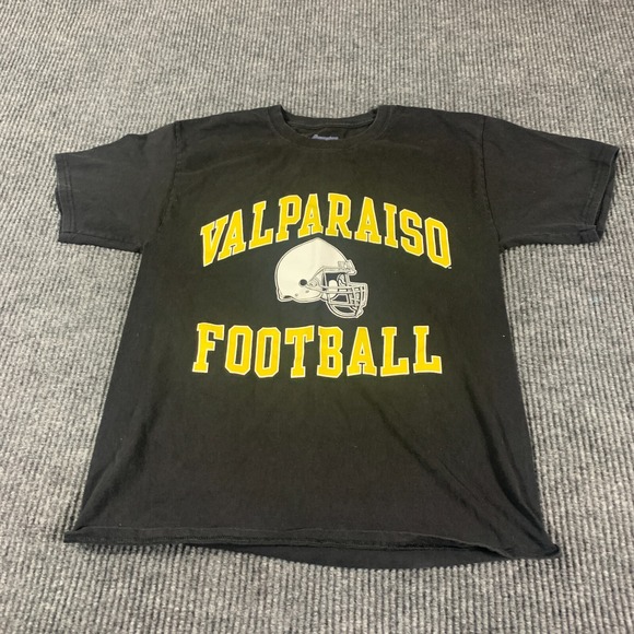 Champion Valparaiso Crusaders Football T Shirt Mens Medium Black NCAA College - Picture 1 of 12